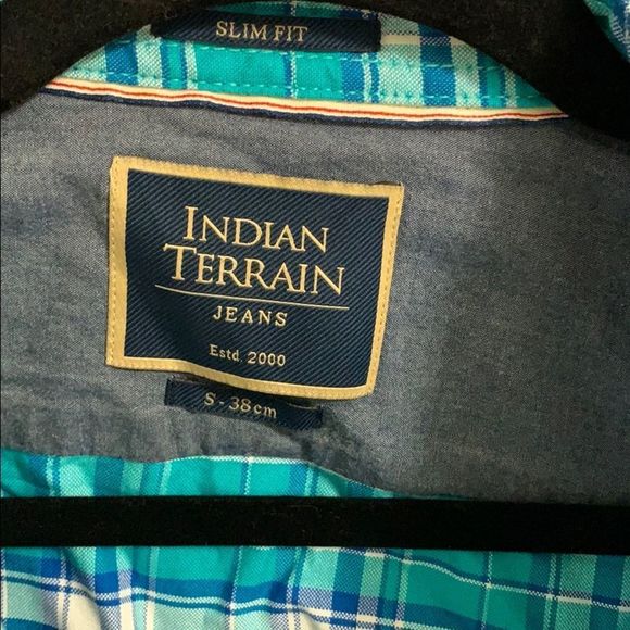 💜 NWOT Indian Terrain Men’s Slim Fit shirt. Small - Picture 5 of 6